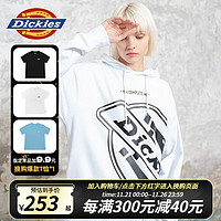 Dickies 帝客 卫衣 男女同款时尚连帽保暖LOGO印花卫衣 DK008873 白色 S