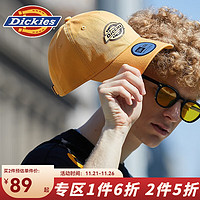 Dickies 帝客 棒球帽男女同款休闲帽子DK008974 金黄色 可调节