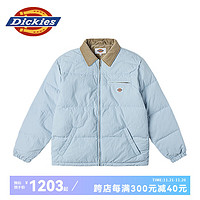 Dickies 帝客 前胸拉链口袋小logo羽绒服 休闲百搭 男羽绒服 DK0A87C8 Y 天空蓝 M