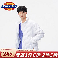 Dickies 帝客 压纹羽绒服 男女时尚百搭保暖外套上衣10916 白色 L 充绒量:180g