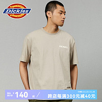 Dickies 帝客 24春夏 男女同款背后印花宽松圆领短袖T恤DK012926 沙色 M