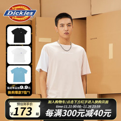 Dickies 帝客 短袖T恤男 大码宽松休闲男女同款 DK010559 脏脏粉/白色 M