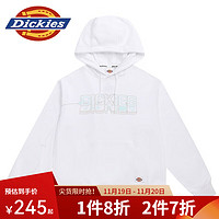 dickies连帽卫衣 休闲潮流几何印花LOGO连帽卫衣 DK010944 白色 L