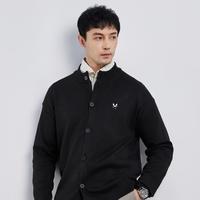 GIXX男装【品牌刺绣】秋季开衫针织衫休闲单排纽扣男士毛衣