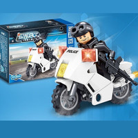 哲高积木特警摩托警察军事人仔拼装玩具儿童男孩品 5号