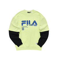 FILA 斐乐 男装FUSION系列男舒适休闲假两件时尚百搭宽松针织套头衫