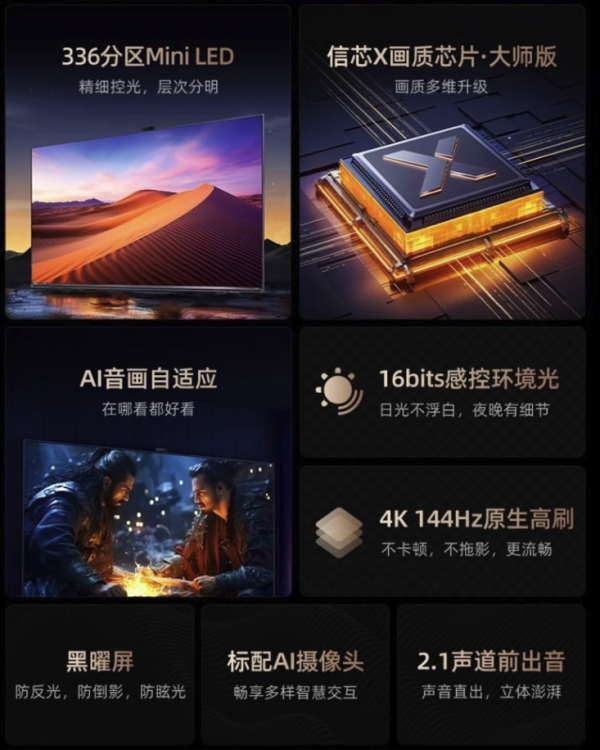 Hisense 海信 65E7K 液晶电视 65英寸 Mini LED