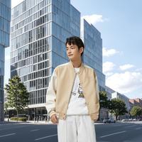 森马 Semir【PU仿皮棒球服外套男】春秋季复古学院撞色机车休闲外套夹克男