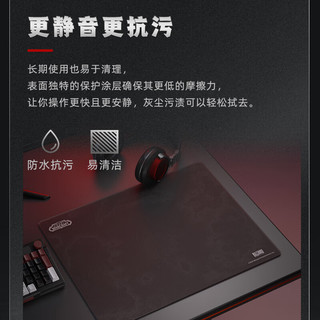 暴雪（BLIZZARD）魔兽世界钢化玻璃鼠标垫FPS电竞游戏艾泽拉斯玻璃鼠标垫-黑色L款