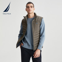 NAUTICA/诺帝卡男装休闲保暖简约舒适防轻泼水立领羽绒背心JC1329