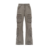 CATSSTAC 重工炮弹牛仔裤潮牌男多口袋工装设计宽松直筒休闲长裤