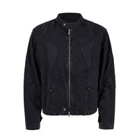 CATSSTAC 铠武者重工机车牛仔夹克男cleanfit小众设计休闲外套