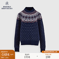 Brooks Brothers BrooksBrothers）女士24早秋羊毛费尔岛针织毛衣 B475-深蓝色 S