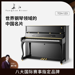 Yangtze River 长江 钢琴高端立式钢琴柴赛典藏系列TCH-123家用考级教学 123cm88键黑色