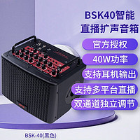 JOYO 卓乐 吉他音箱BSK40电吹管音响民谣充电蓝牙鼓机直播内录音响户外弹唱 黑色