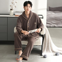 【抗静电】睡衣男士冬季珊瑚绒加厚加绒男款秋冬法兰绒冬款家居服
