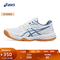 ASICS 亚瑟士 童鞋舒适网面透气儿童室内运动鞋 UPCOURT 5 GS 白色/蓝色 37.5码