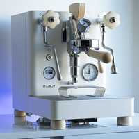 LELIT 莱利特 意大利进口lelit v3咖啡机 Bianca V3/PL162T意式家用半自动一体机 E61冲煮头旋转泵双锅炉上下水 白色