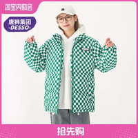 唐狮集团Desso男女同款棋盘格加厚冬季宽松百搭棉服外套