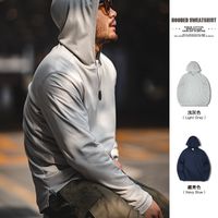 马登 MADEN工装 美式运动珠地空气层连帽衫卫衣速干网眼透气长袖T恤男