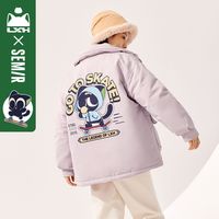 森马 Semir羽绒服女中长款立领三防卡通冬宽松薄派克服