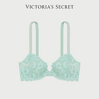 VICTORIA'S SECRET 维密 花漾贴花刺绣网纱拼接大胸显小薄款文胸内衣女