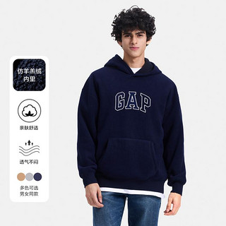 Gap 盖璞 男士仿羊羔绒连帽卫衣 658849