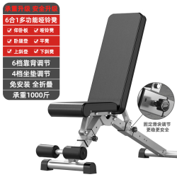CHAOKAI 超凯 室内哑铃凳卧推凳家用折叠家庭多功能飞鸟椅子器材仰卧起坐 银黑款-/可折叠/承重1000斤/