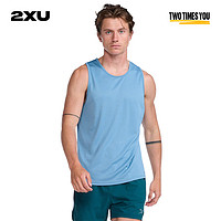 2XU AERO系列男士马拉松跑步无袖上衣户外透气速干宽松运动背心