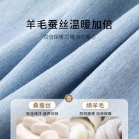 秋【含羊毛桑蚕丝】男童加厚内衣秋衣秋裤儿童冬季保暖套装