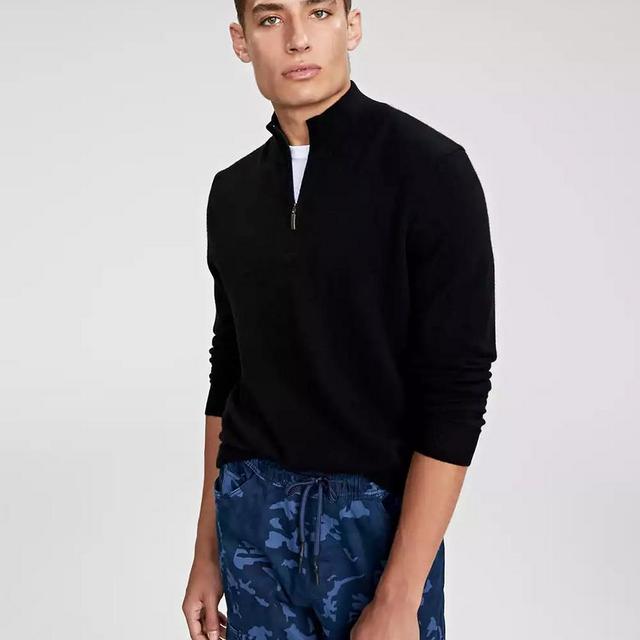 Men's Cashmere Quarter-Zip Sweater, Created for Macy's