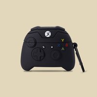 韵宁 适用于airpods pro保护套airpods耳机套苹果airpods二代耳机壳防摔硅胶软壳 黑色游戏手柄硅胶软