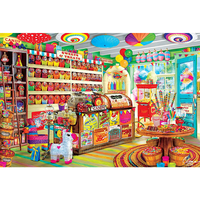 YICHEN TOYS 艺臣玩具 大型高难度成人1000片木质拼图风景卡通动漫减压玩具男女生礼物 七彩糖果店1000片木质（带图纸）