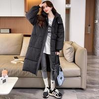 秋冬女款经典百搭连帽中长款加厚防风御寒保暖棉衣棉服外套女