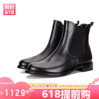 爱步（ECCO）  防滑百搭套筒短靴女  型塑266503 01001黑色 39 