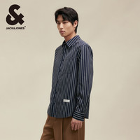 杰克琼斯2024秋季男士衬衫外套潮流舒适衣服条纹衬衫上衣男款