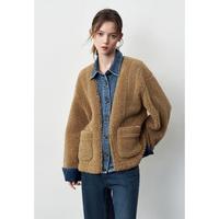 UR秋冬时髦拼接毛绒保暖牛仔外套UWL830076