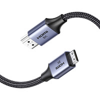 UGREEN 绿联 Mini HDMI转HDMI2.1转接线 2m 灰色