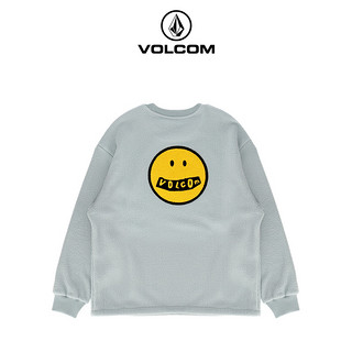 VOLCOM 钻石男装户外品牌创意笑脸刺绣卫衣2023新款秋冬百搭上衣男