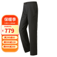 mont·bell秋冬户外软壳长裤男带绒加厚保暖通勤运动休闲裤徒步裤子1105692 241105699 BK/黑色 M