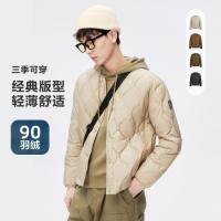 波司登 男式经典轻薄保暖圆领短款舒适羽绒服外套