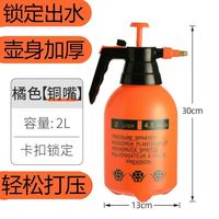 顺富美（SHUNFUMEI）浇花消毒喷壶家用气压式喷水壶家用园艺喷雾瓶喷雾器壶大小洒水壶 2升橙色(升级款金属压杆) 加厚耐用+浇花+消毒+破损包赔