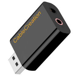 CE-LINK USB声卡转耳机麦克风话筒接口台式机笔记本电脑外置声卡外转耳麦usb转3.5转接头插孔音响音频输出