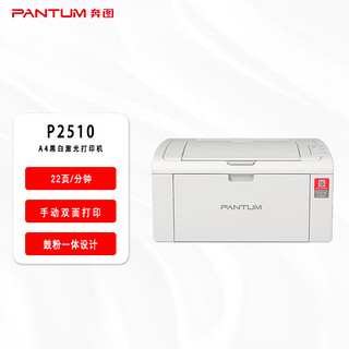 PANTUM 奔图 P2510 黑白激光打印机（USB打印/A4机身）商用 国潮激光打印机 家庭智印 soc芯片 体积小巧