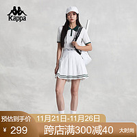 Kappa 卡帕 短裙2024新款女夏学院风百褶裙运动短裙K0E42QQ02