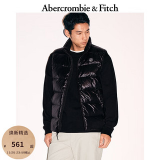 ABERCROMBIE & FITCH男装 24秋冬保暖黑色百搭抗风抗水羽绒马甲外套KI132-4152 黑色亮面 M (180/100A)