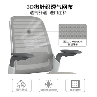 STEELCASE世楷 Series 1 人体工学电脑椅办公学习座椅升降椅子 樱花粉+头枕 粉灰色+头枕