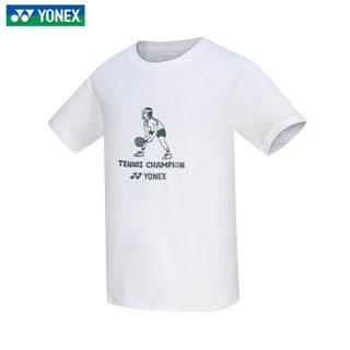 YONEX 尤尼克斯 2024尤尼克斯羽毛球服速干yy短袖网球服运动上衣115384 男款 白色 M