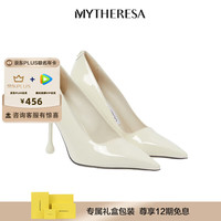 周仰杰（Jimmy Choo） Ixia 95漆皮高跟鞋 P00880088 白色 CN 38
