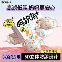 ECOMA 爱科医疗婴儿口罩0-6个月新生儿童专用3D立体6-12月宝宝1-3岁秋冬独立装